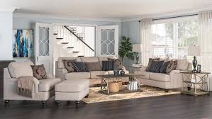 If you find yourself on a budget. Ashley Furniture Fermoy 124373717 Pewter Sofa Loveseat Chair And Ottoman Set Sam Levitz Furniture Stationary Living Room Groups