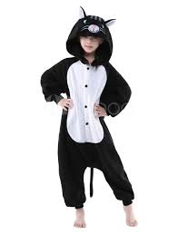 Beautiful & unique cat images. Kigurumi Pajamas Cat Onesie Childrens Black Flannel Winter Sleepwear Mascot Animal Costume Halloween Onesie Pajamas Milanoo Com