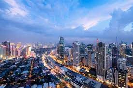 makati city skyline at night manila philippines makati city city skyline skyline