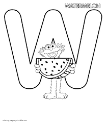 Free letter w coloring pages to print for kids. The Letter W And Abby Cadabby With A Piece Of Watermelon Coloring Page Coloring Pages Printable Com
