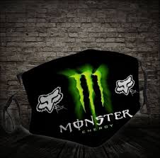 Monster Energy And Fox Racing Cloth Face Mask Monster Energy Clothing Monster Energy Monster