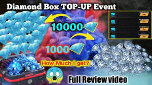 Come join this event with friends all over the world now! How To Get Free 10000 Diamonds In New Diamond Box Top Up Event Garena Free Fire Youtube