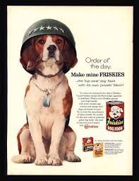 Original 1960 Friskies Dog Food Beagle Dog General S Hat Vintage Art Print Ad Friskies Advertentie Etc Met Honden Honden
