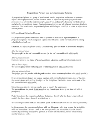 Prepositional phrases worksheets with answers. Prepositional Phrases Used As Adjectives And Adverbs