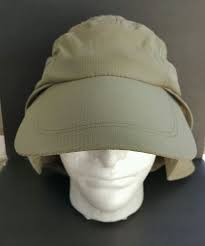 Columbia Pfg Omni Shade Khaki Fishing Hunting Golf Hat Cap Neck Flap Adjustable Columbia Pfg Golf Hats Khaki