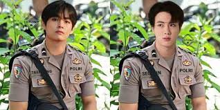 Model anak pake baju polisi untuk editing memang benar kata guru biologi saya bahwa umumnya. Sederet Editan Foto Member Bts Pakai Seragam Polisi Makin Ganteng Gak Ketulungan Diadona Id
