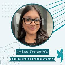Our final intro of the day is our exceptional Public Health Rep, here to  help keep things bright, balanced, and blooming! 🌺 Name: Lirshani  Konesapillai Position: Public Health Rep Program/Term: 2B Public