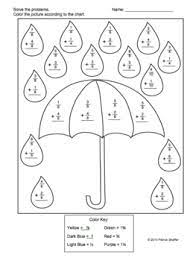 Subtracting fractions with common denominators. Fraction Addition Like Denominators Rainy Day Coloring Puzzle Addition Of Fractions Color Puzzle Fractions