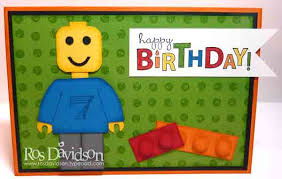 Our cards are 148 x 148mm and printed on 300gsm, and each card comes complete with a white envelope. Ros Davidson Independent Stampin Up Demonstrator Melbourne Australia Lego Birthday Card