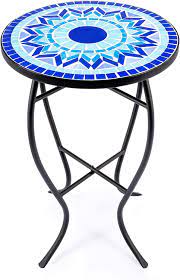 They able to cover 75 to 100 square fits for two coats.this product worked great. Buy Vonluce 21 Mosaic Plant Stand 14 Inch Round Side Table With Ceramic Tile Top Indoor And Outdoor Accent Table Outdoor Patio Furniture End Table For Garden Patio Living Room More Blue