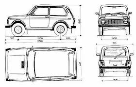 Lada Niva Car Blueprint Di 2020 Mobil