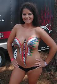 2014 Indian Meets The 15th Smokeout Wet Tshirt Contest Wet T Shirt Body Painting