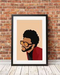 The Weekend Poster After Hours Album Blinding Lights Music Wall Art Minimalistic Weekend Artist The Weeknd Drawing Music Wall Art
