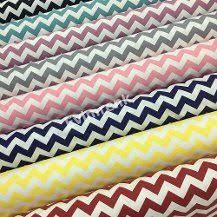Zigzag Chevron Desenli Duck Kumas Kumas Fon Perdeler Patikler
