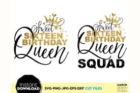 Download 16 Svg Sweet 16 Svg 16th Shirt Svg 16th Birthday Svg 1258992 Cut Files Design Bundles