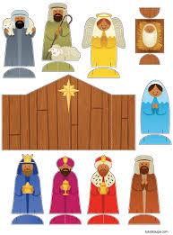 Decoupage Facile D Une Creche De Noel Personnage De Noel Creche De Noel A Imprimer Creche De Noel