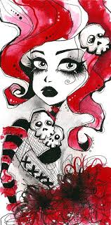 Red Goth Girl Original Watercolor Illustration Etsy Watercolor Illustration Illustration Art