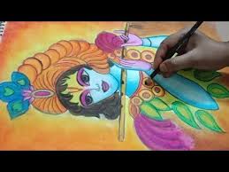 Drawing Of Krishana Soft Pastel Drawing Step By Step Krishna Painting Pastel Colour Drawing Youtube Colorful Drawings Krishna Painting Easy Drawings
