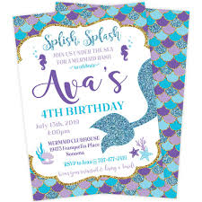 Editable christmas in july party invitation, summer xmas santa, holiday invite, tropical christmas, pool party, printable instant download. Personalized Mermaid Birthday Invitation The Party Darling