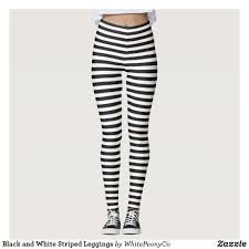 Black And White Striped Tights Horizontal Black And White Striped Leggings Zazzle Com Striped Leggings Cute Leggings Leggings Design