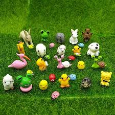 Emien 31pieces Mini Animaux Miniature Ornement Ensemble Miniature Ornement Kit Pour Diy Decor Decoration Jardin Diy Decoration Accessoires Pour Jardin Feerique