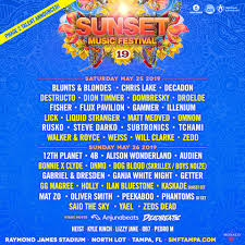 Green velvet, inzo, jack beats, midnight tyrannosaurus and riot ten are the latest names to be added. Sunset Music Festival Releases Phase 2 Of 2019 Lineup Festival Squad