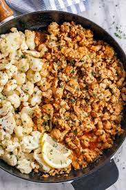 Garlic Butter Ground Turkey With Cauliflower Skillet Healthy Cooking Recipes Healthy
