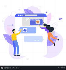 Premium Man And Woman Text Message Conversation Illustration Download In Png Vector Format Communication Illustration Illustration Text Messages