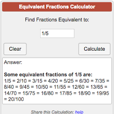 equivalent fractions calculator