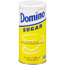 Domino granulated sugar sticks are filled with the same high quality granulated sugar you find in all our domino products . Domino Pure Cane Granulated Sugar Canister 20 Ounce 24 Per Case 24 20 Ounce Kroger