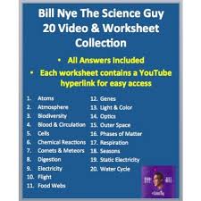 Bill Nye The Science Guy Water Cycle Worksheet Answer Key Bill Nye Bill Nye Science Science Videos
