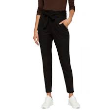 Parcourez le catalogue cache cache. Pantalon Taille Haute Avec Noeud Eva Noir Femmes Vero Moda 10218981 1 Happy Dressing