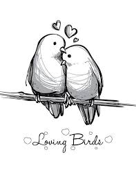 Valentine S Day Love Bird Coloring Page Printable Card Artherapie Ca Artherapieca Bird Card Coloring D In 2020 Bird Drawings Love Birds Drawing Valentine Drawing