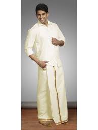 Www Ramrajcotton In Cream Color Velcro Readymade Dhotis With Pocket Online 100 Cotton Fabric South Indian Groom Outfit For Men Ceremony Outfit Groom Outfit