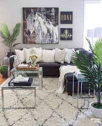 How To Style Decorate With Artificial Flowers Plants Adding These Nat Black And White Living Room Paint Colors For Living Room Living Room Decor Furniture
