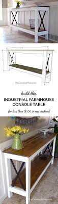 Industrial Farmhouse Console Table Free Building Plans Farmhouse Console Table Furniture Plans Home Decor