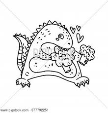 Jazzynico dino simple t rex black white line art. Coloring Page Outline Vector Photo Free Trial Bigstock