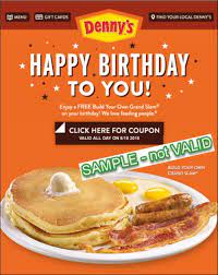 This reward is valid throughout your entire birthday month, so you don't need to worry about carving out time to redeem this reward on your special day. Dennys Birthday Signup For Free Grand Slam Breakfast