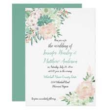Mint Green And Blush Watercolor Floral Wedding Invitation Zazzle Com Floral Wedding Invitations Watercolor Floral Wedding Invitations Minted Wedding Invitations