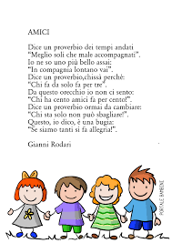 Amici La Piu Bella Filastrocca Sull Amicizia Scritta Da Gianni Rodari Filastrocche Filastrocche Scuola Dell Infanzia Poesie Sull Amicizia