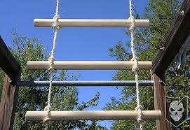 To make a wooden tree house ladder. How To Make A Rope Ladder The Art Of Manliness