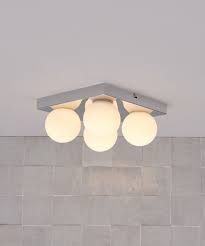 Firstlight atlantic chrome 4 way bathroom ceiling spotlight ip44. Apollo Led Bathroom Light Square Chrome And Opal Glass Made Com