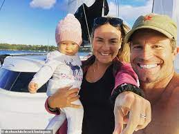 When lansbury was nine, her father died from stomach cancer; . Denham Hitchcock Shows Off His Buff Physique Exercising With His 11 Month Old Daughter Kaia Eminetra Co Uk