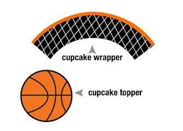 Printable Basketball Cupcake Topper And Cupcake Wrapper Etsy Basketball Cupcakes Basketball Cupcake Toppers