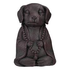 Yoga dog meditating dog dog buddhas animal zen like statue. Northlight 17 Dark Gray Meditating Buddha Dog Outdoor Garden Statue Target