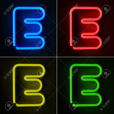 Colors with the letter e. Highly Detailed Neon Sign With The Letter E In Four Colors Stock Photo Picture And Royalty Free Image Image 12505520