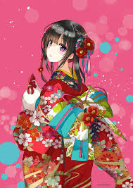 red kimono original sauce http bit ly 2mojouj don t forget to follow us nyaa 3 join our discord server desu http bit ly dev アニメ着物 謹賀新年 イラスト イラスト