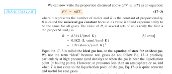 5 values of ideal constant in different units. Solved On Page 466 Of The Text The Ideal Gas Law Is Given Chegg Com