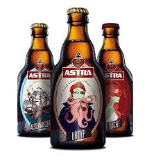 Grafikdesigner Andrea Pagano Aus Italien Hat Die Astra Bierflaschen Label Mal Mit Einem Neuen Design Versehen Alles Astra Bier Bierverpackung Bier Verpackung