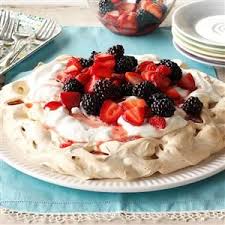 Two Berry Pavlova Recipe Desserts Light Easter Desserts Easter Dessert